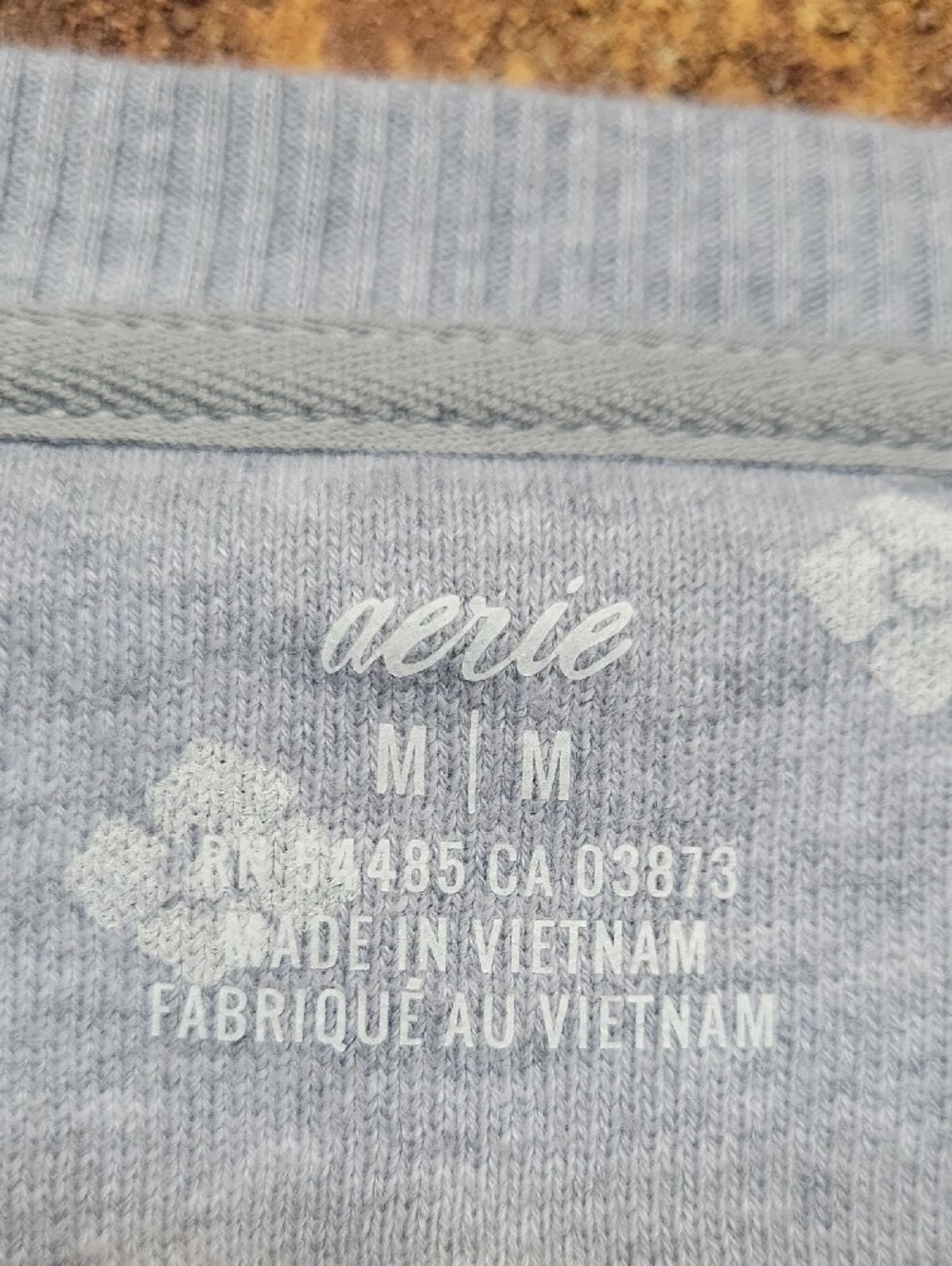 aerie Gray Pullover Sweatshirt Floral Size Medium Cotton Blend Casual - Picture 2 of 11